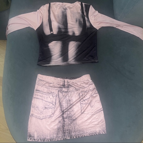 2-Pink & Black Slinky Skirt Set from Ego Official - Picture 7 of 7